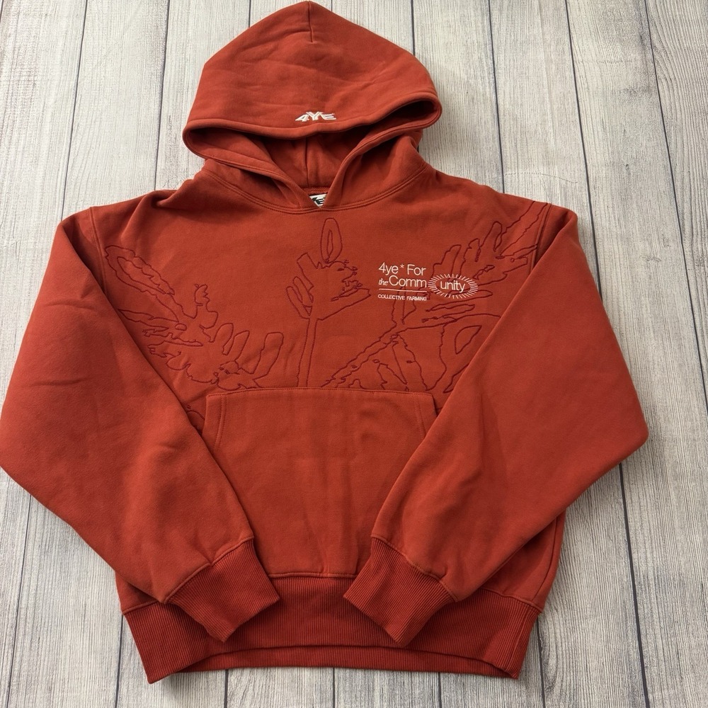 4YE Hoodie Womens M L‎ Red 4ye For The Community Unity Graphic Streetwear